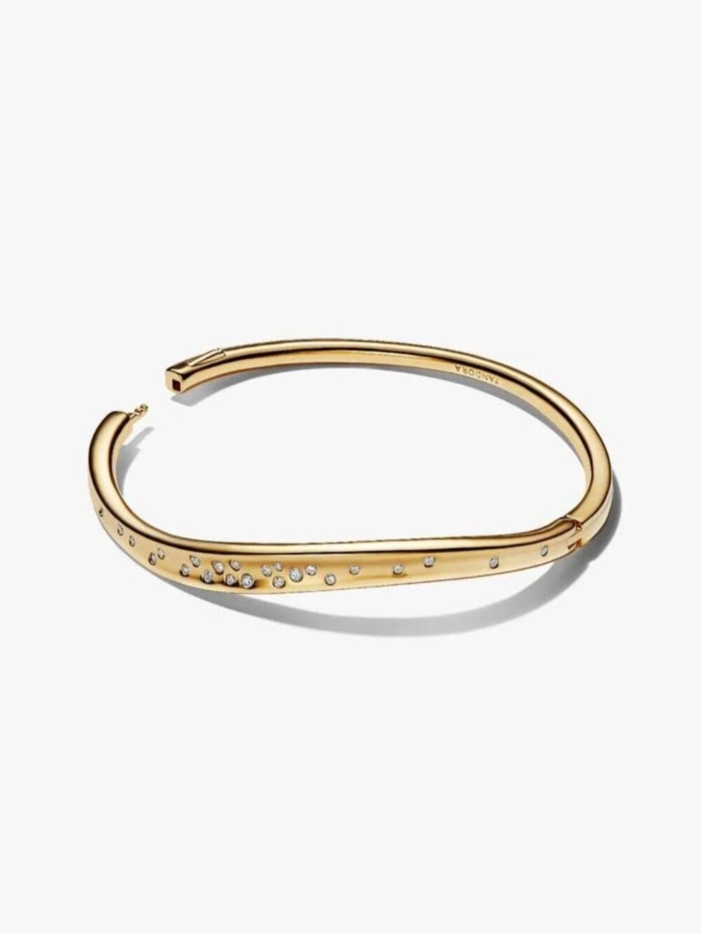 Pandora Organically Shaped Stone-Set Bangle